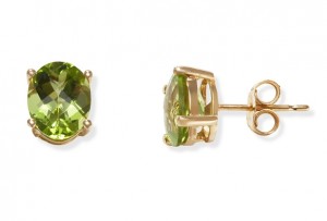 Image of Prong Set Peridot Stud Earrings