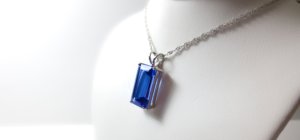 Elongated Tanzanite Pendant