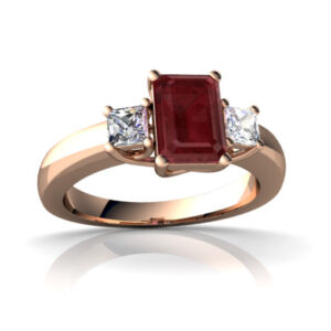 Red Ruby Ring in Rose Gold Image