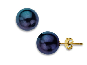 Image of Tahitian Pearl Earrings in 14K Gold