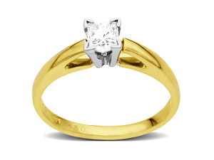 Image of Diamond Engagement Ring in 18K Gold