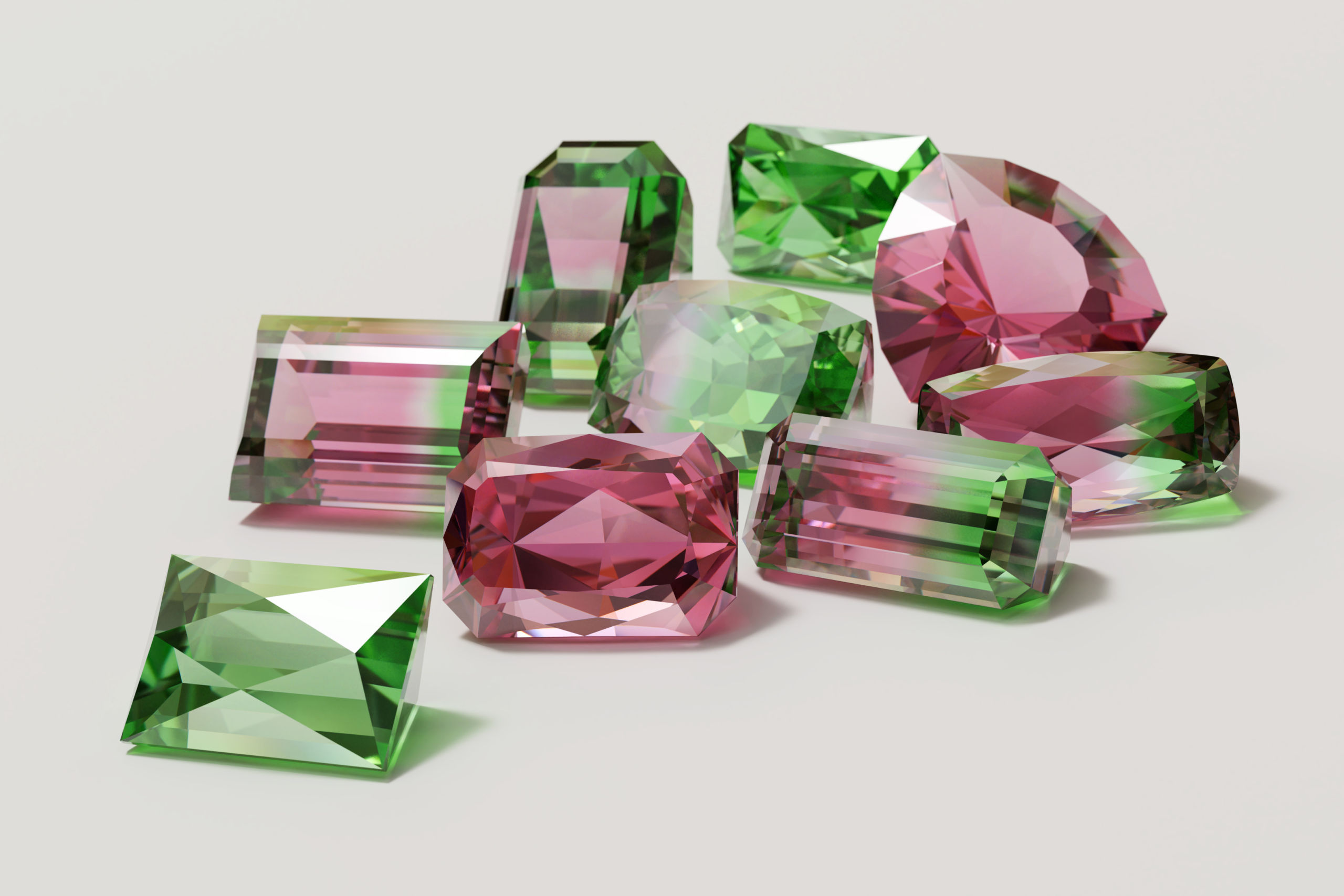 Watermelon Tourmaline Gemstones