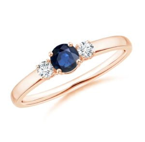 Image of Angara Blue Sapphire Engagement Ring