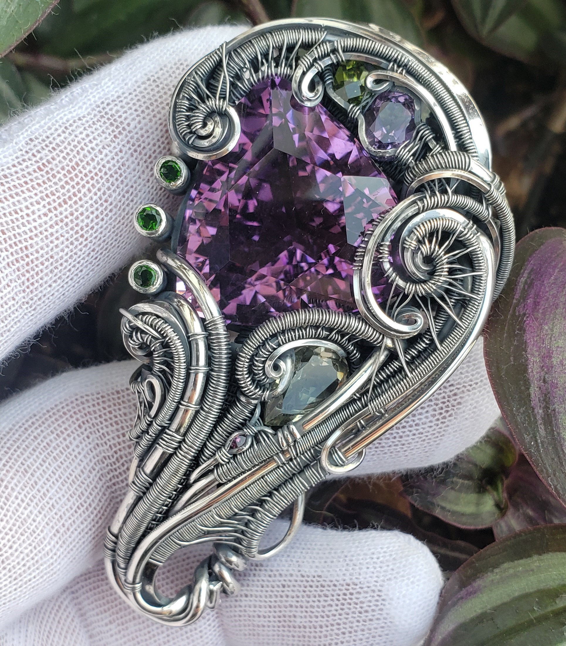 Wire Wrapped Amethyst Jewelry