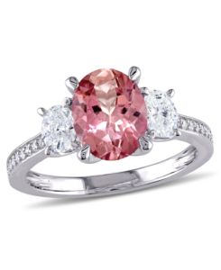 Image of Pink Tourmaline in White Gold