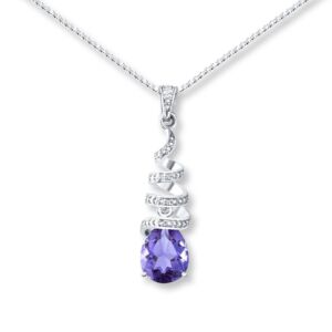 image of Amethyst Necklace in Sterling Silver