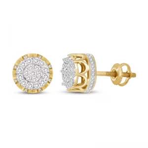 Image of Diamond Earrings in 10K Yellow Gold