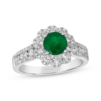 Le Vian Couture Emerald Ring 5/8 ct tw Diamonds Platinum