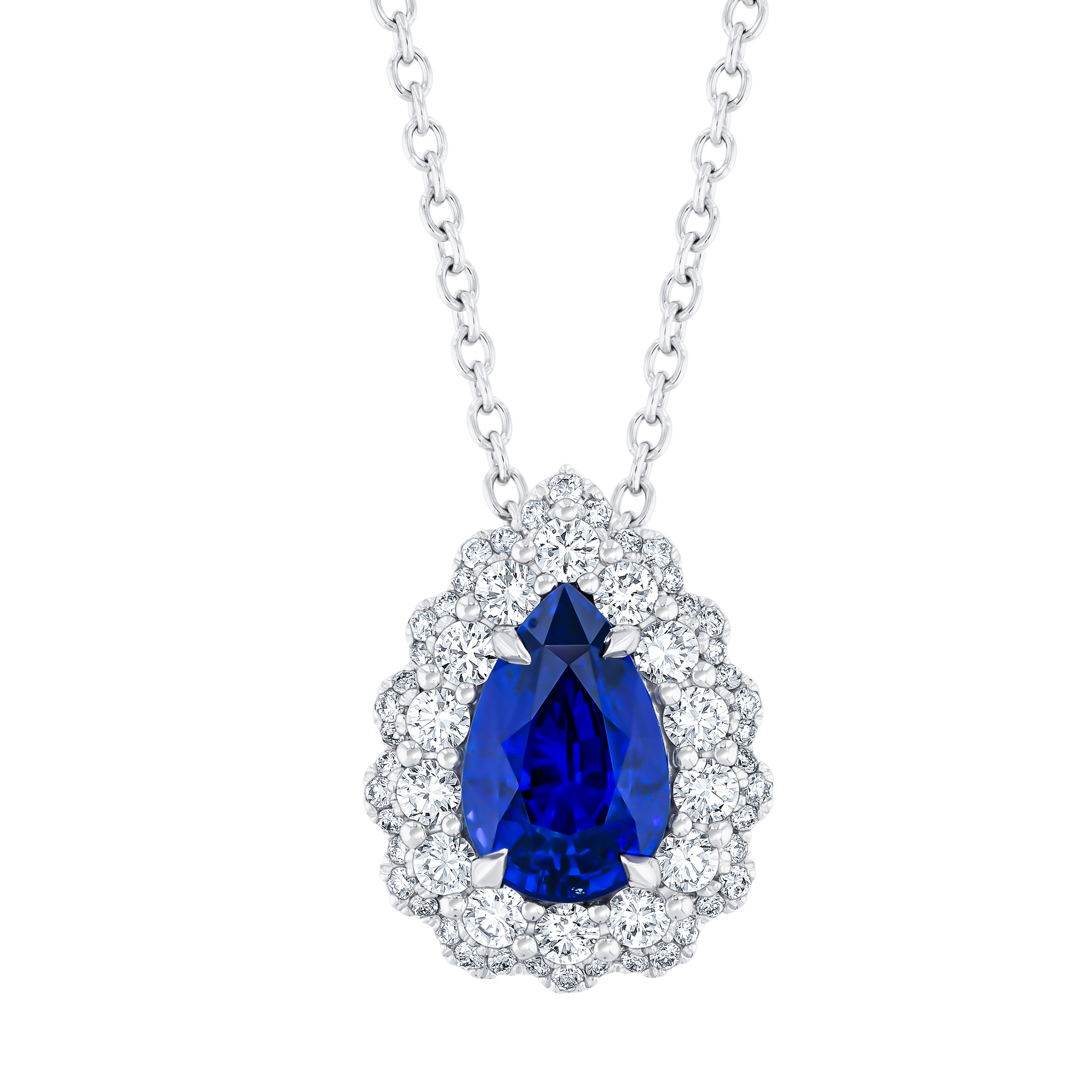Le Vian Couture(R) Blueberry Sapphire(tm) and 1/2ctw Vanilla Diamonds(R) Platinum Pendant Necklace