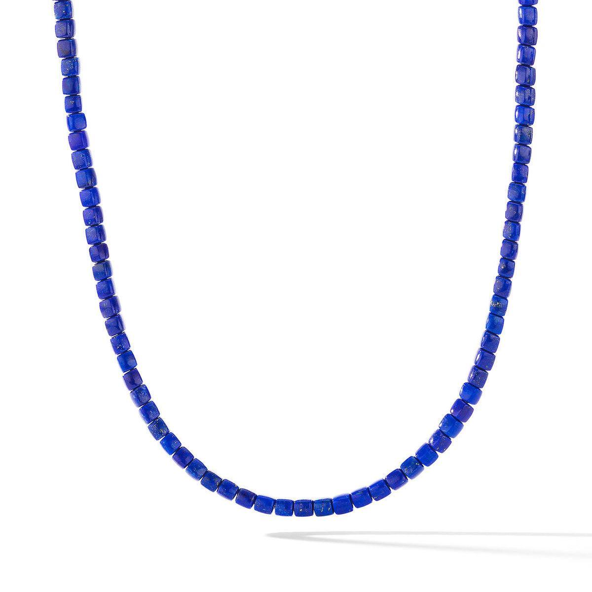 Men s David Yurman Spiritual Beads Cushion Necklace with Lapis 22 Inches GemstoneGuru